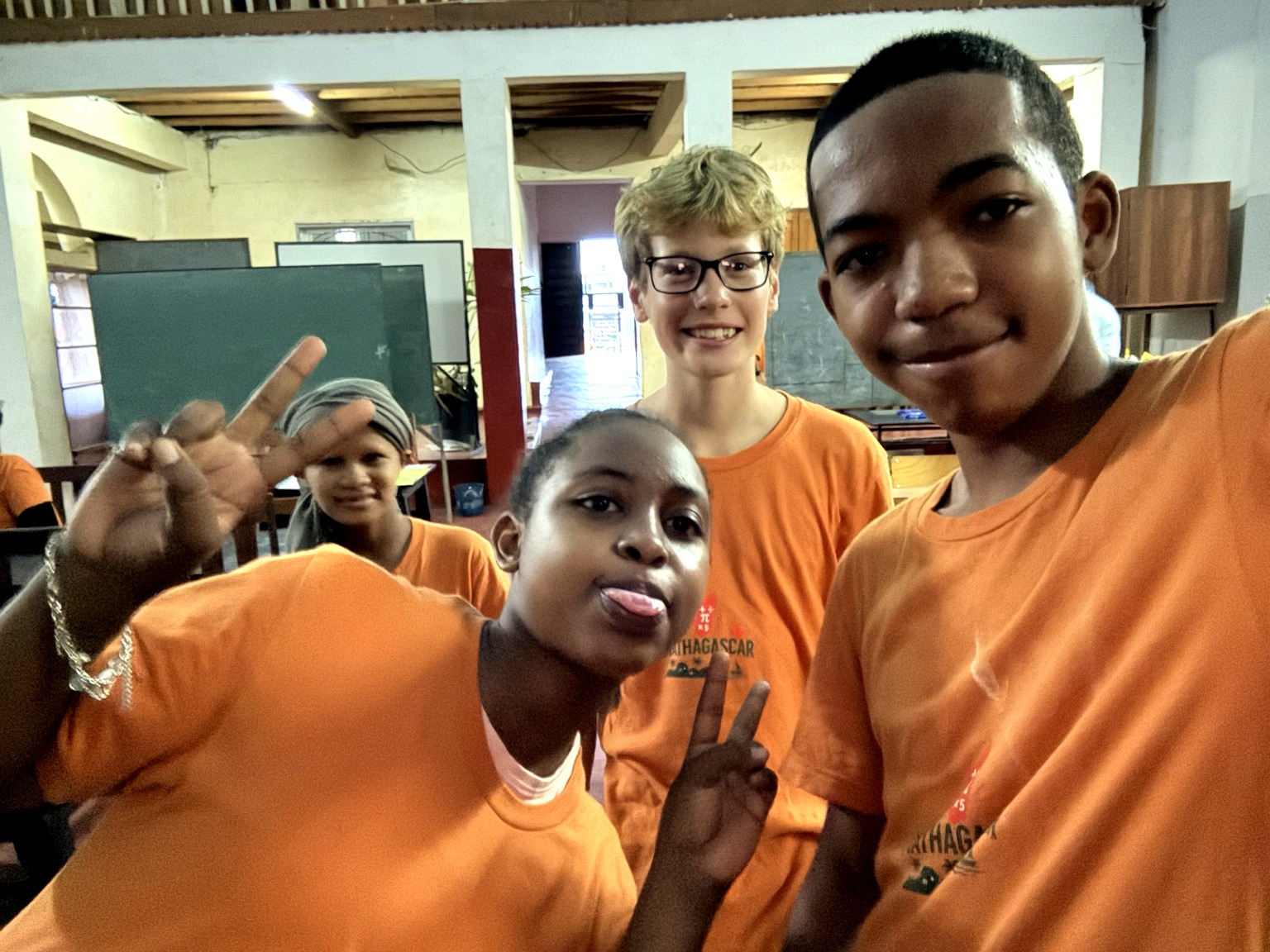 Mathagascar students enjoying the programme together